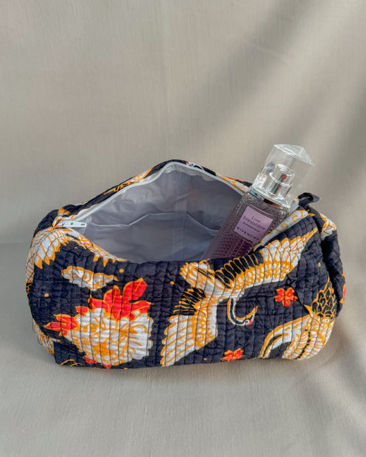 Black bird l Handmade Quilted Cotton Bag