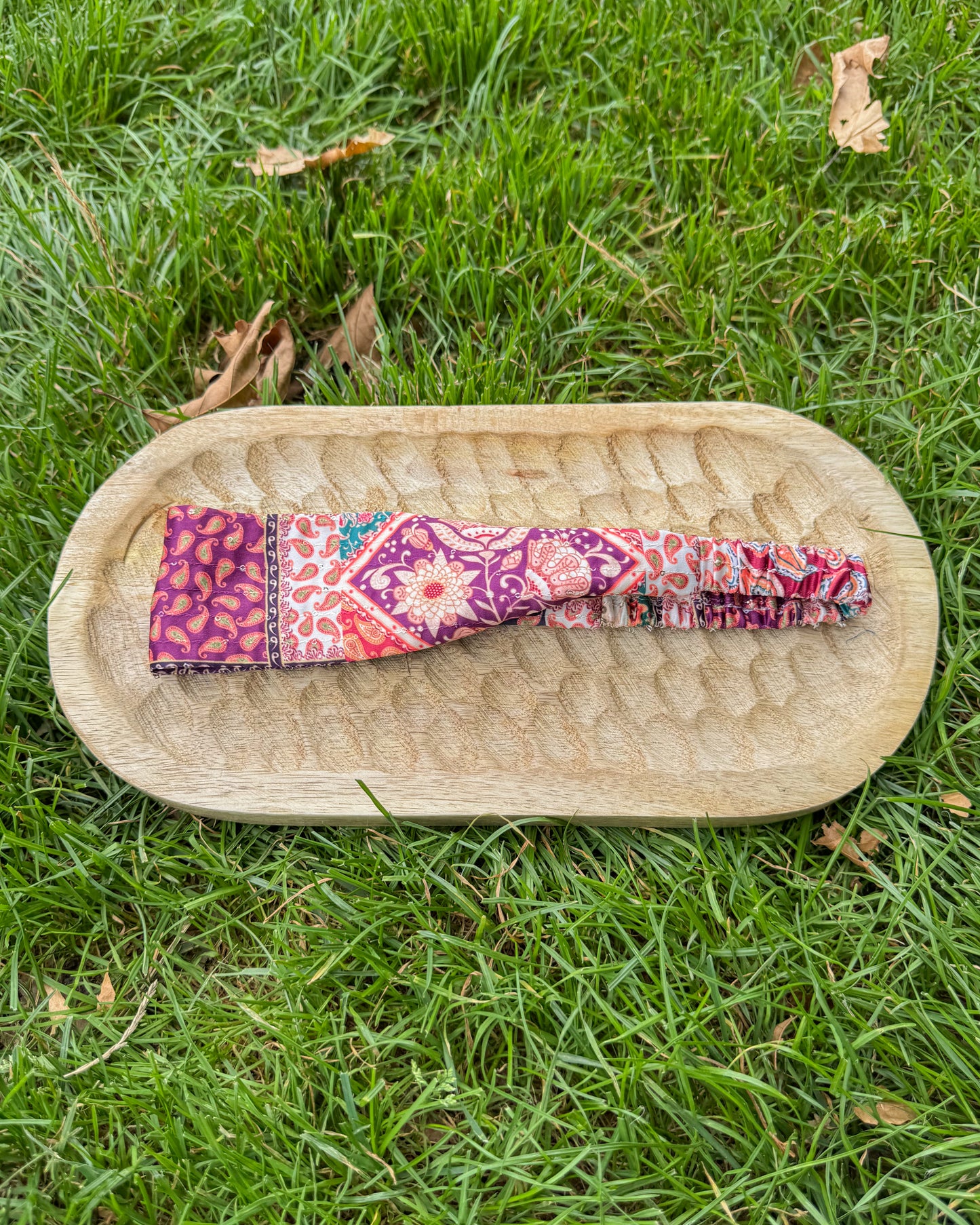 Upcycled fabric headband