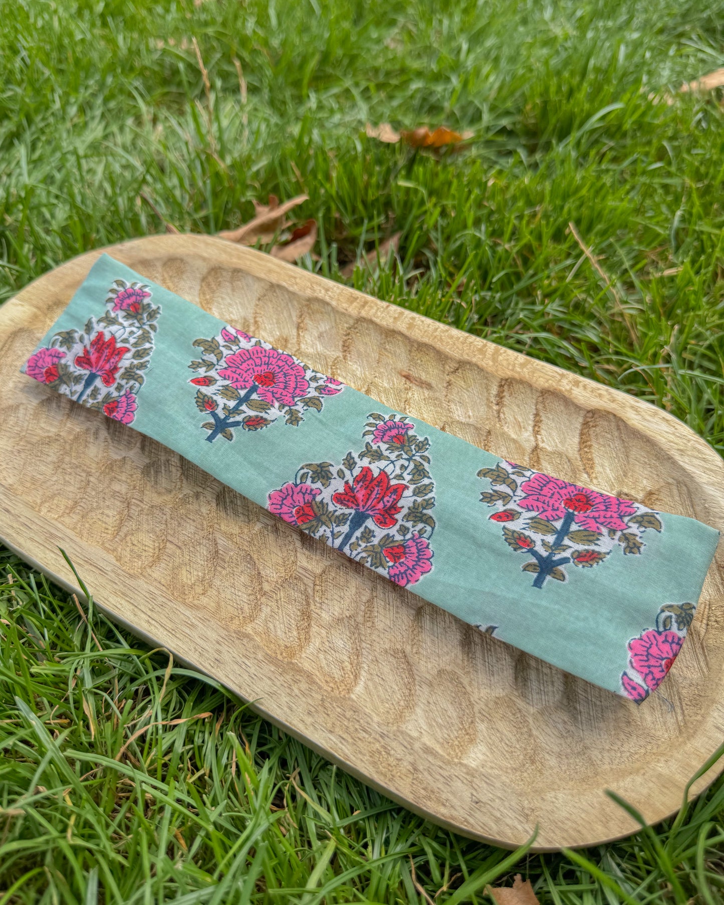 Upcycled fabric headband