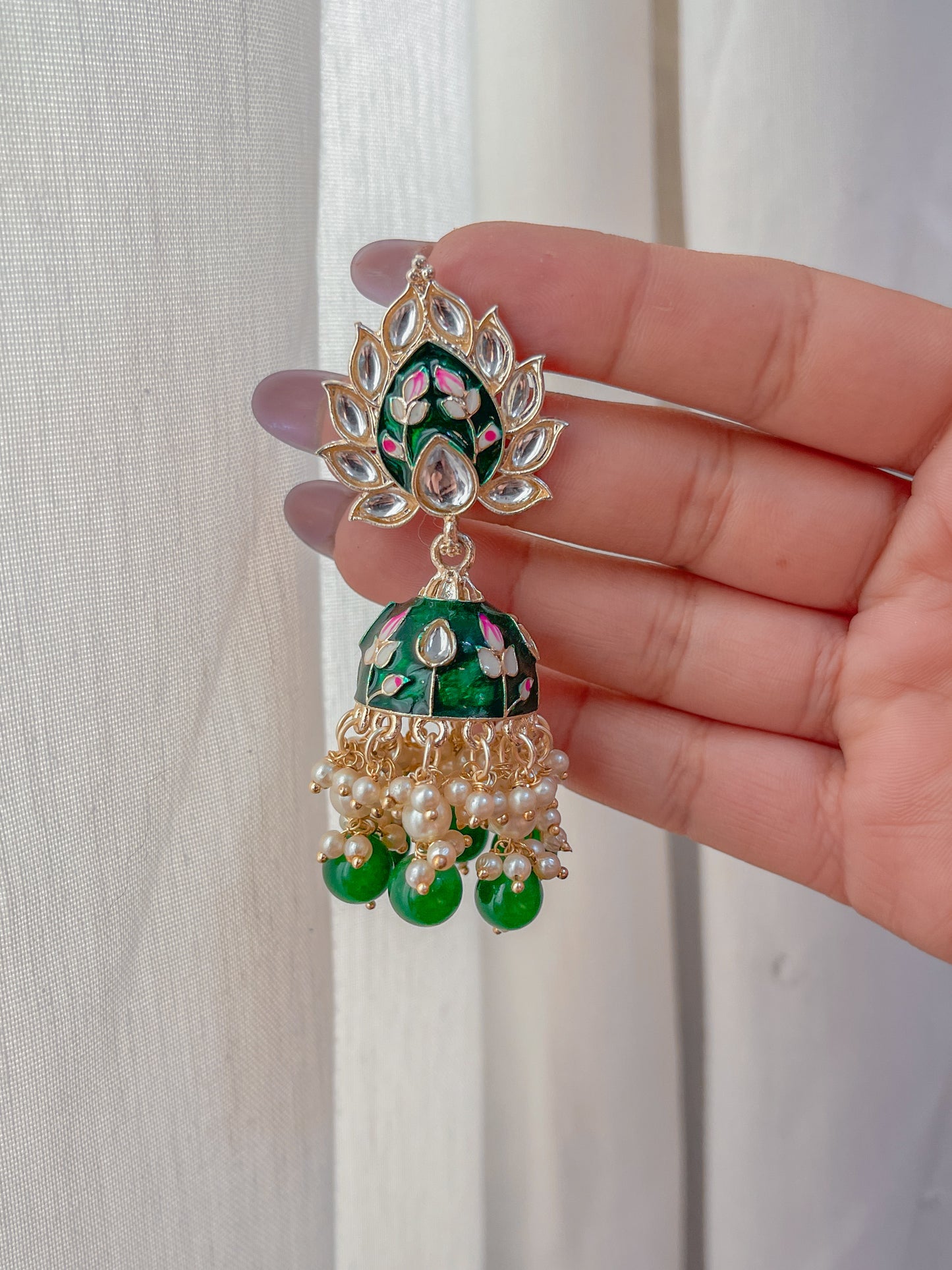 Boho enamel earrings