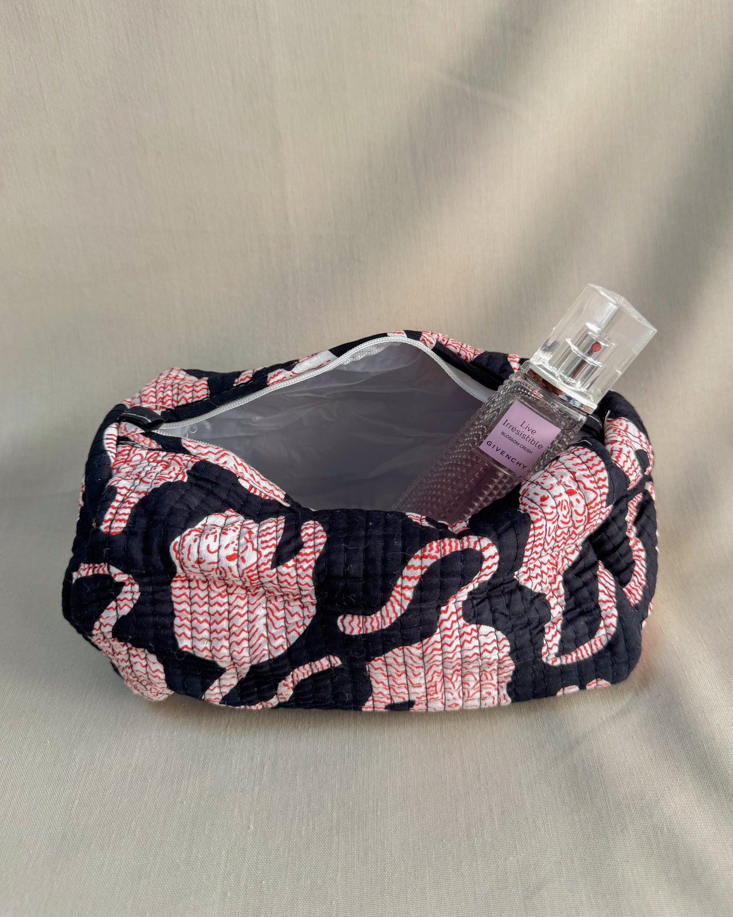 Black and red tiger l Handmade Quilted Cotton Bag