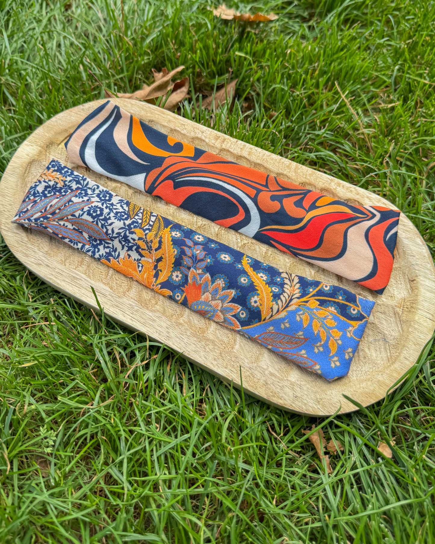 Upcycled fabric headband