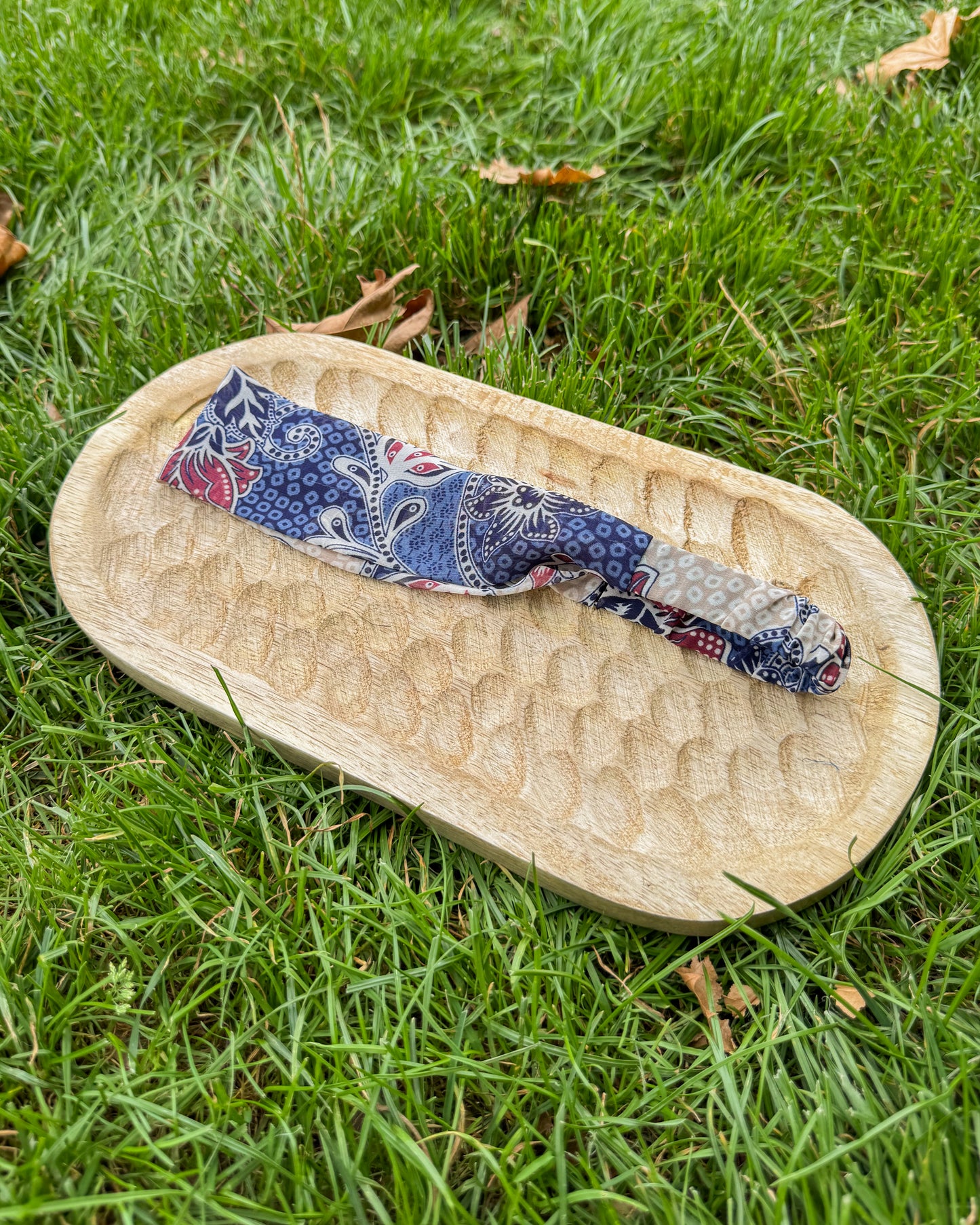 Upcycled fabric headband