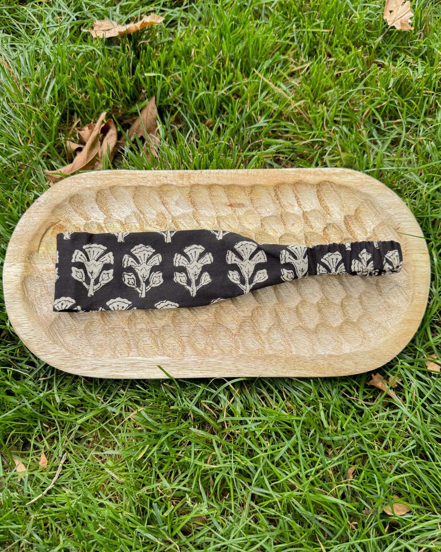 Upcycled fabric headband