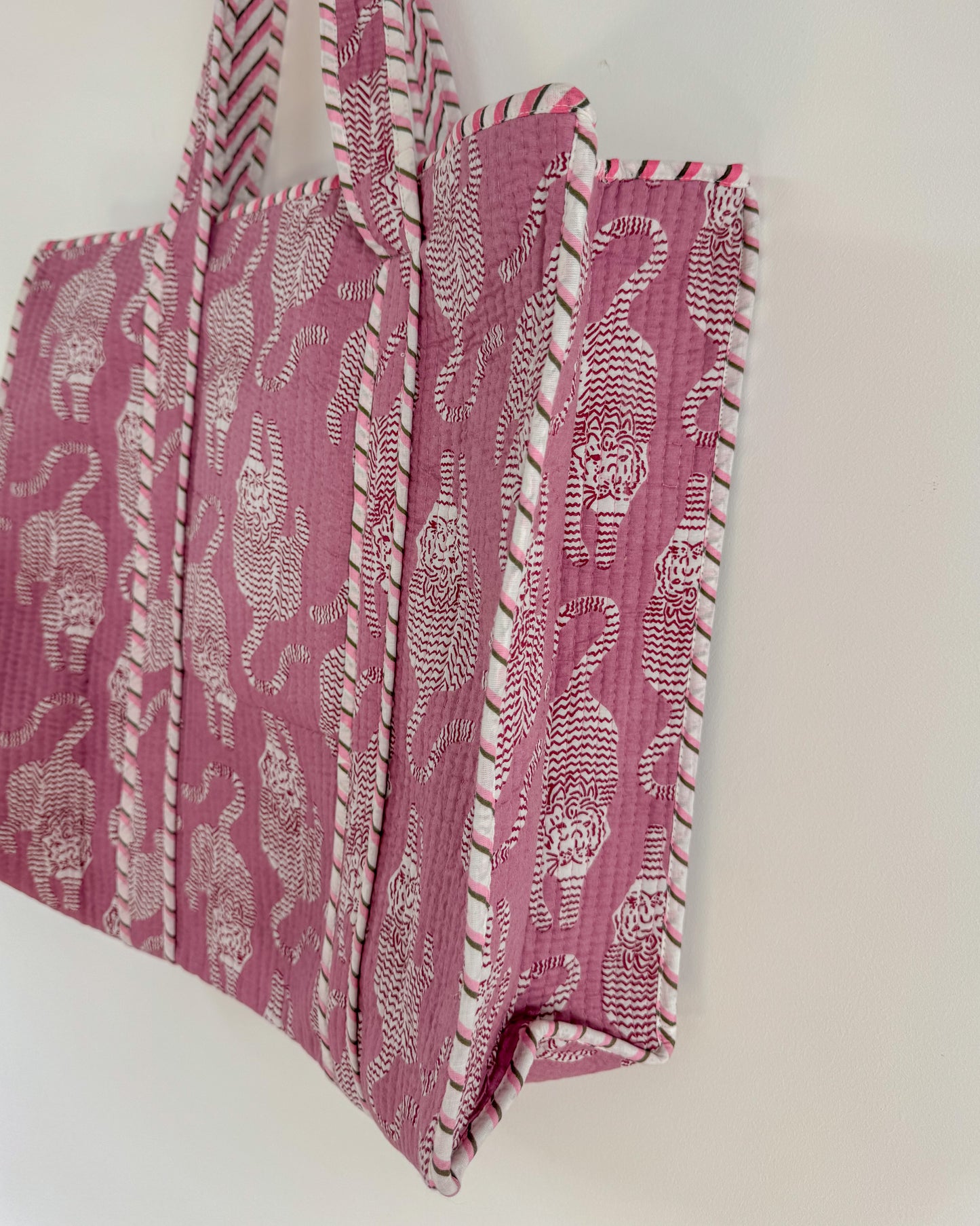 Pink Tiger l Quilted Shopper Bag