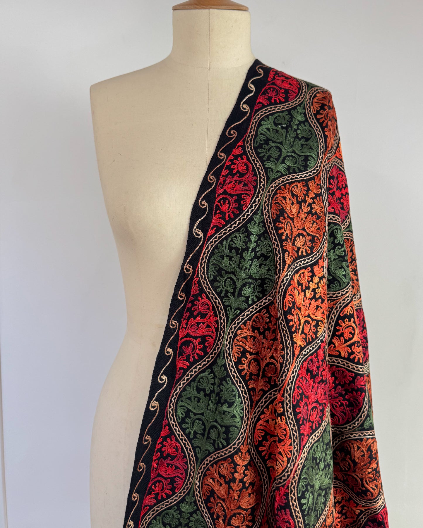 Fully Embroidered Winter Shawl