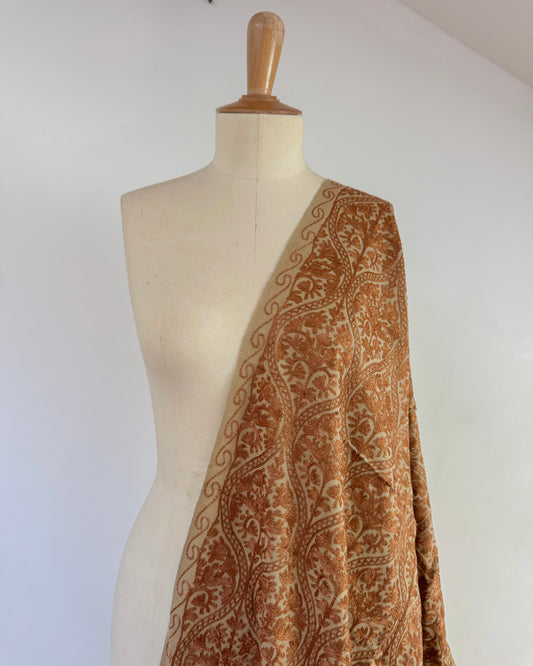 Fully Embroidered Winter Shawl