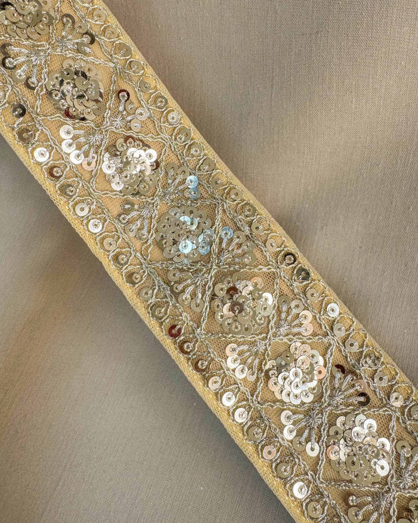 Bohemian embroidered obi belt with tassels