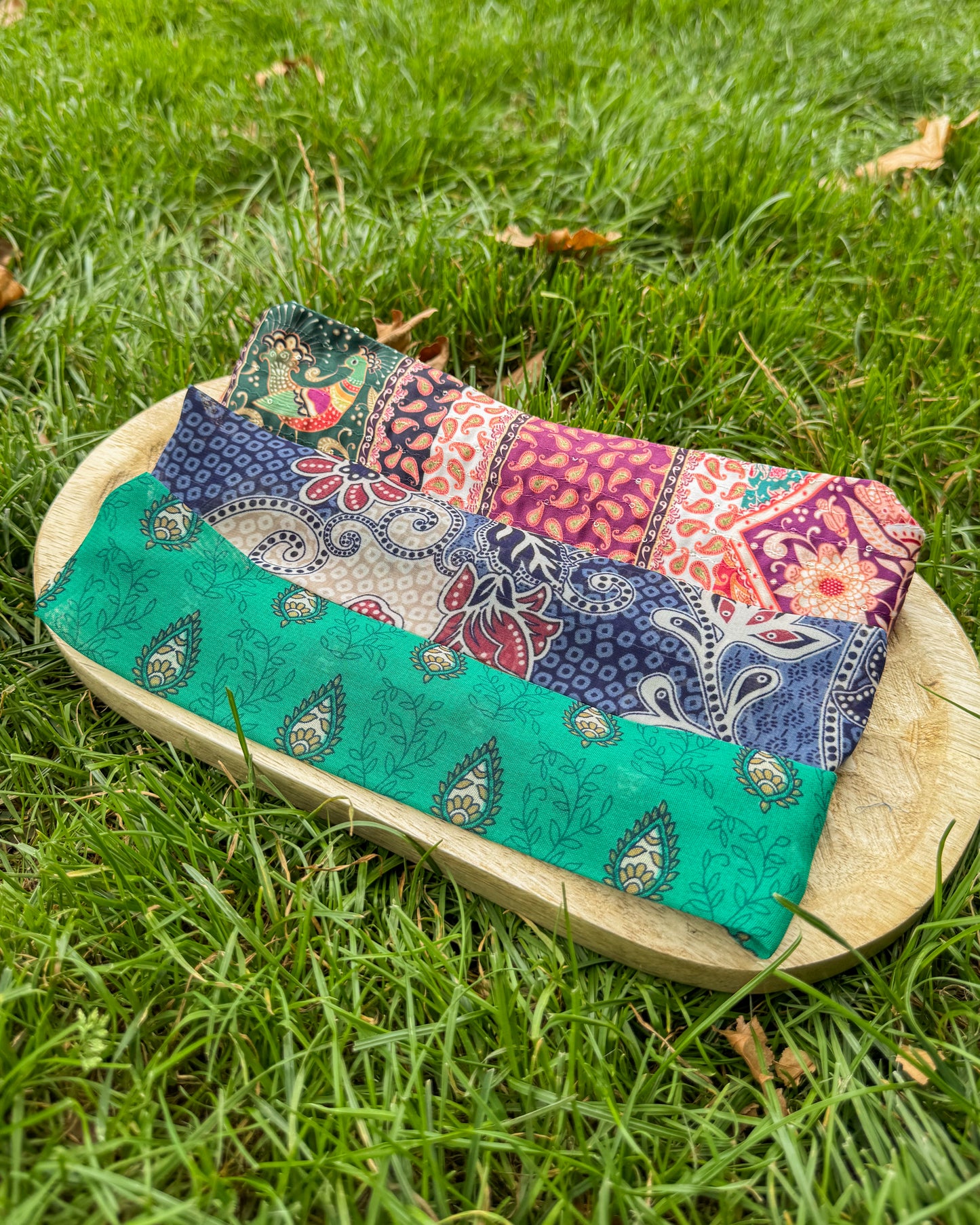 Upcycled fabric headband