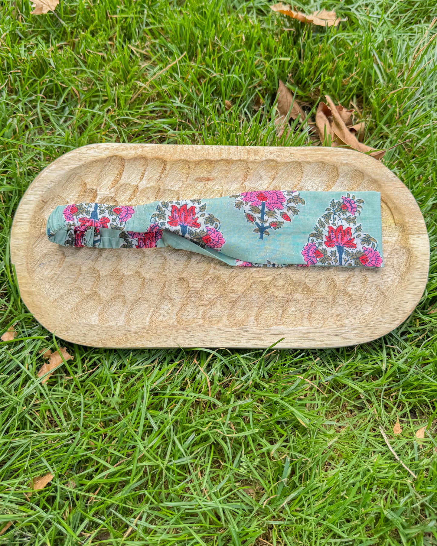 Upcycled fabric headband