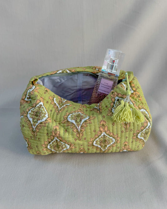 Light green l Handmade Quilted Cotton Bag