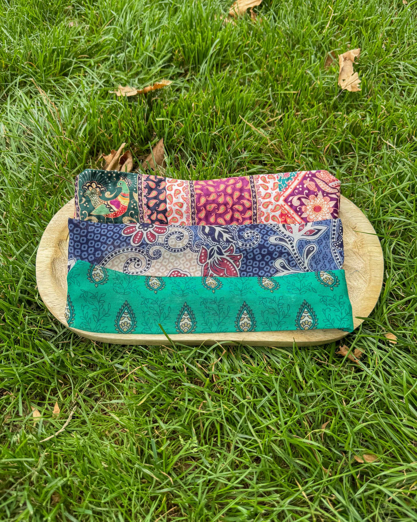 Upcycled fabric headband