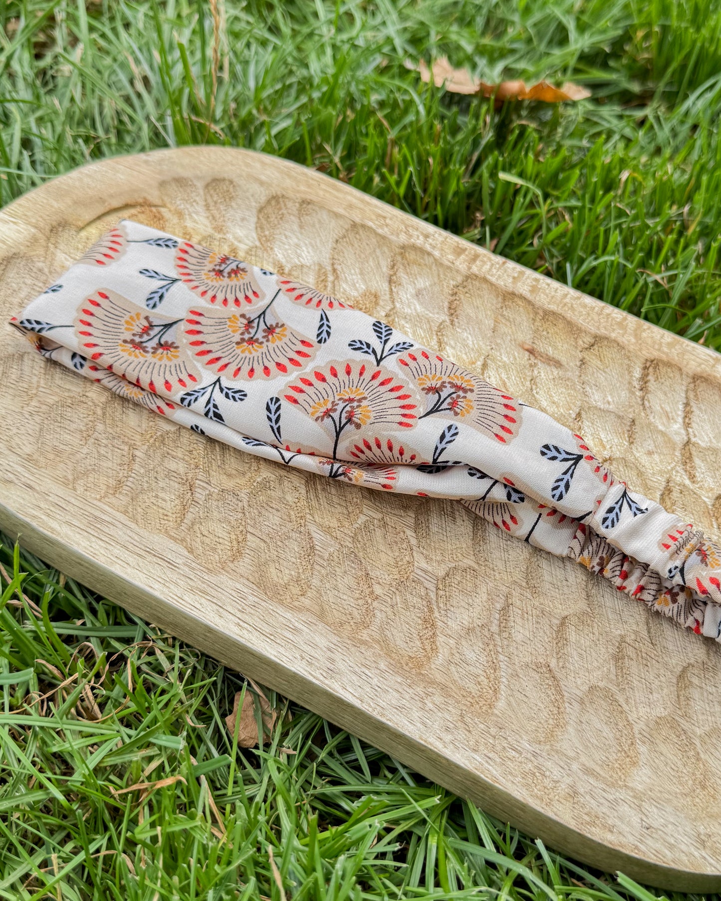 Upcycled fabric headband