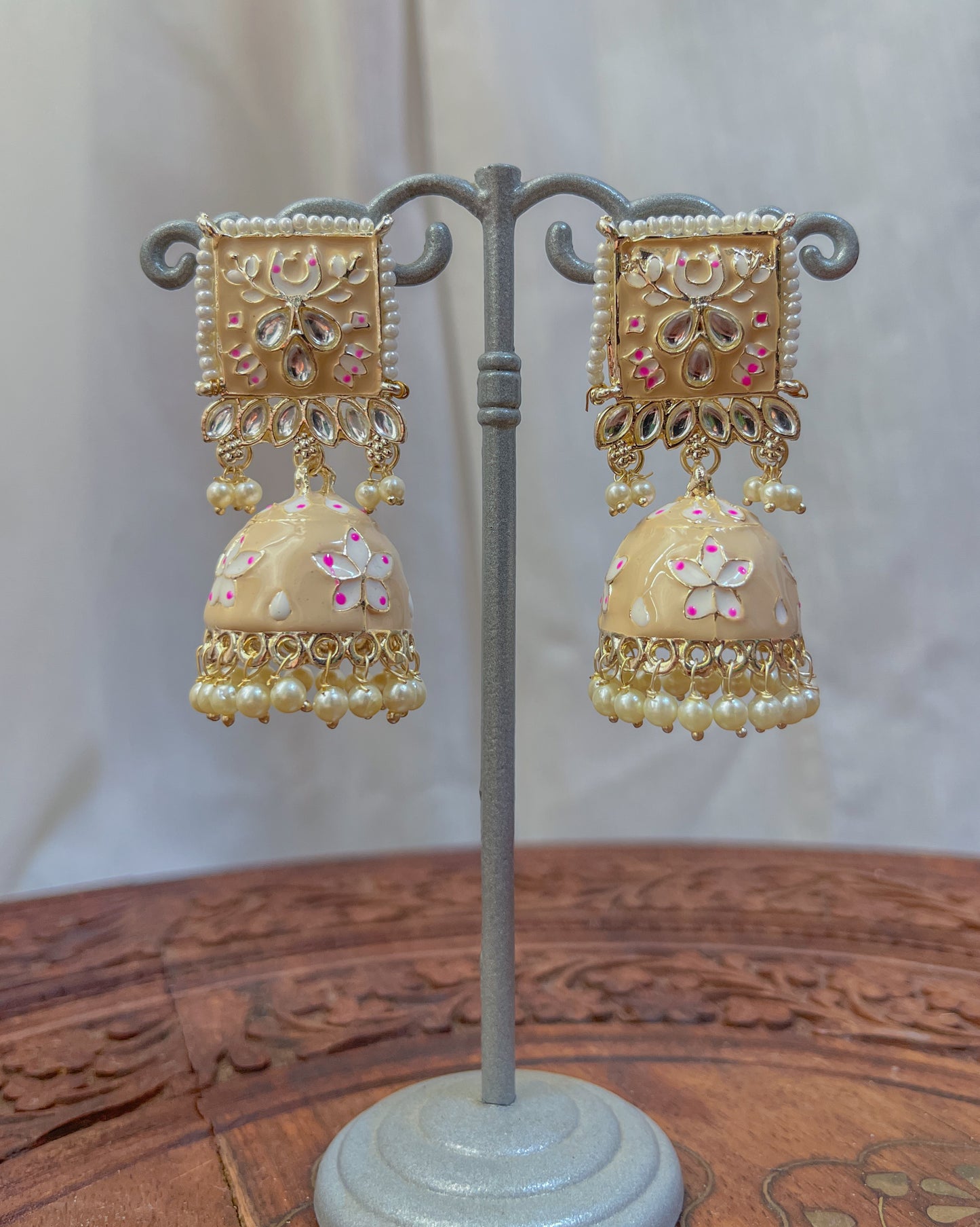 Boho enamel earrings