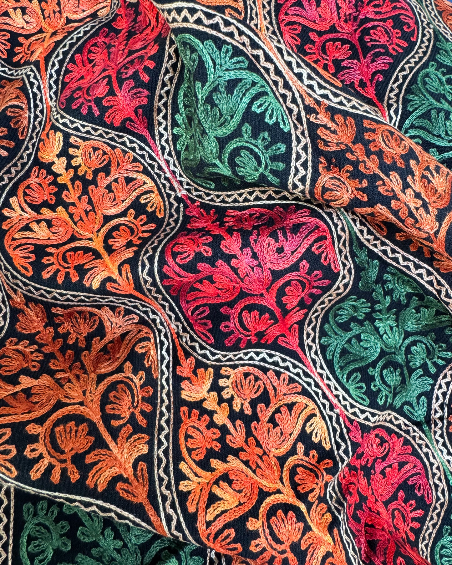Fully Embroidered Winter Shawl