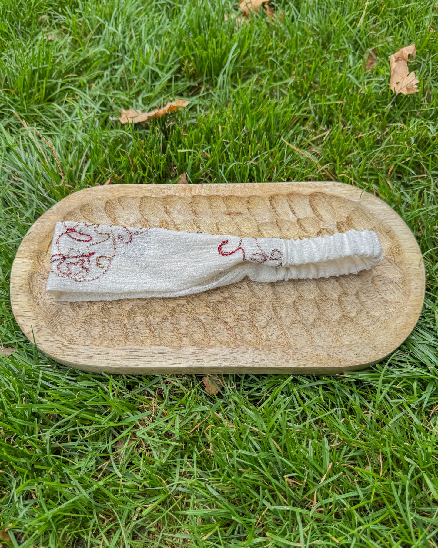 Upcycled fabric headband