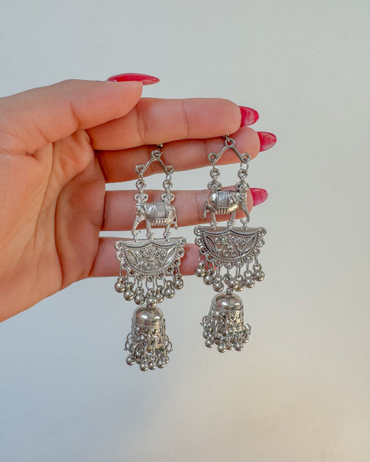 Elephant boho dangle earrings