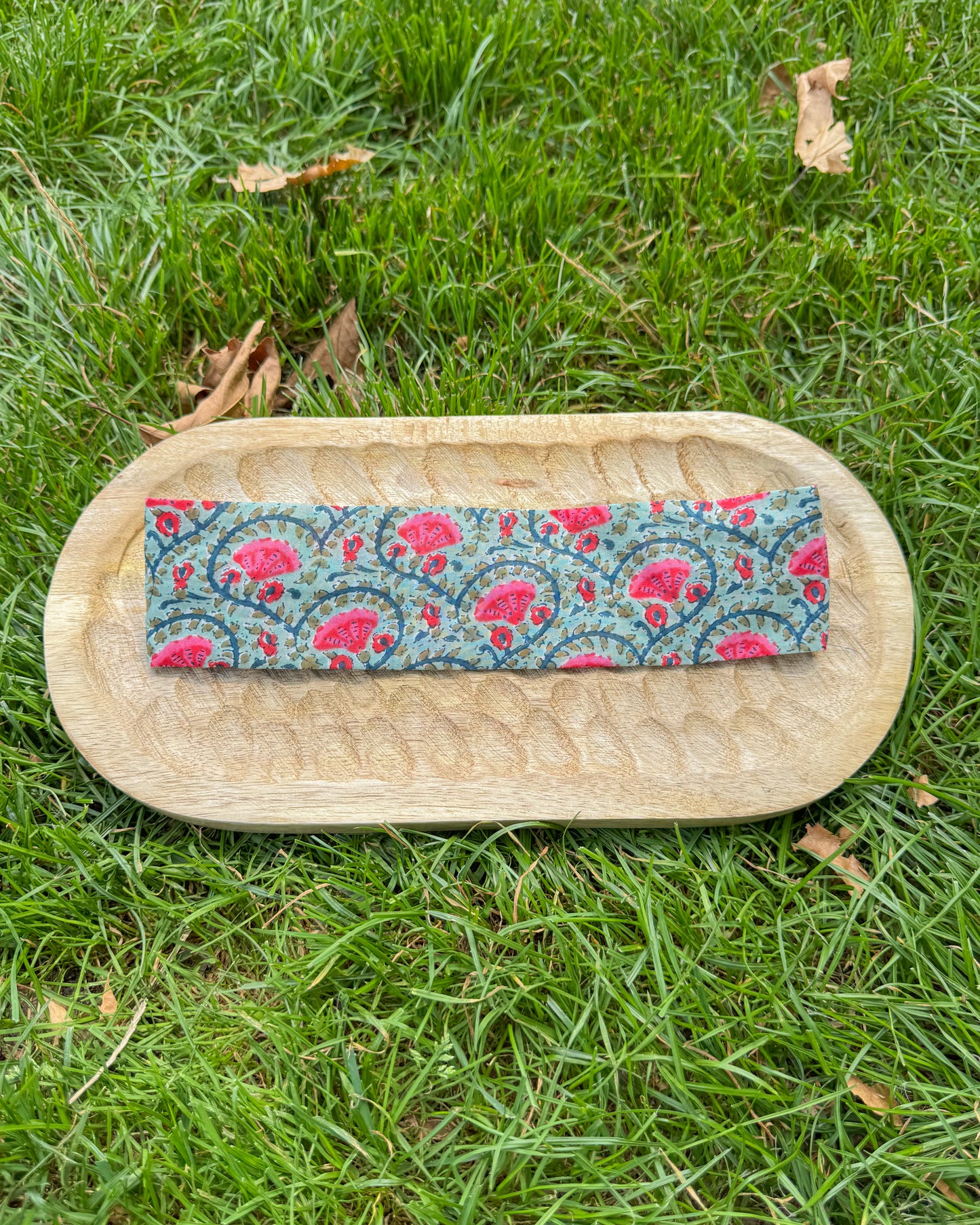 Upcycled fabric headband