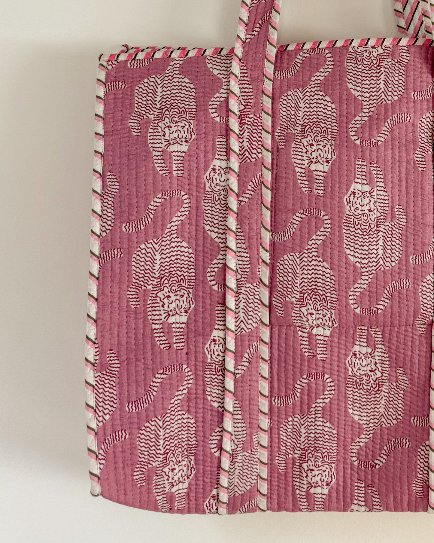 Pink Tiger l Quilted Shopper Bag
