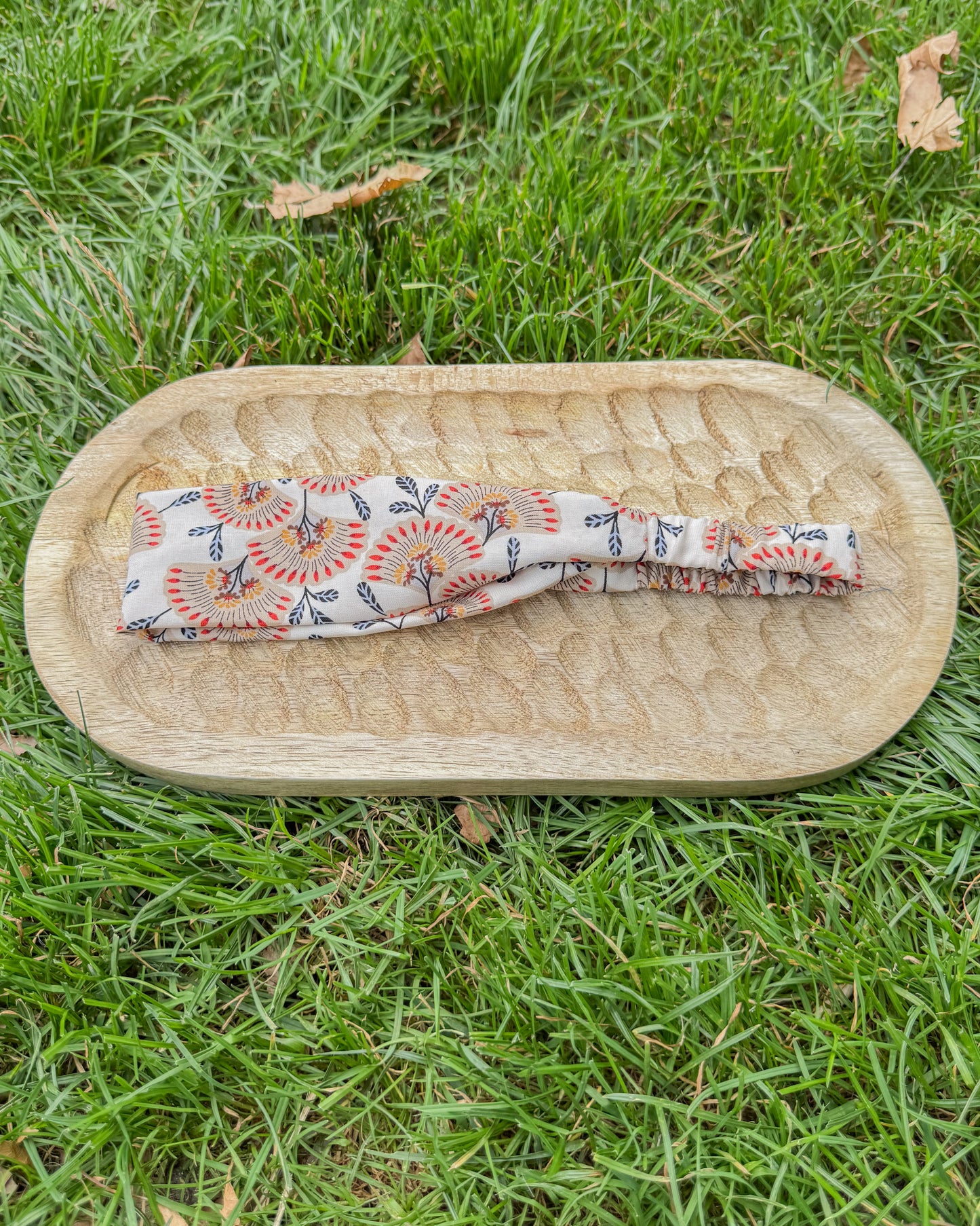 Upcycled fabric headband