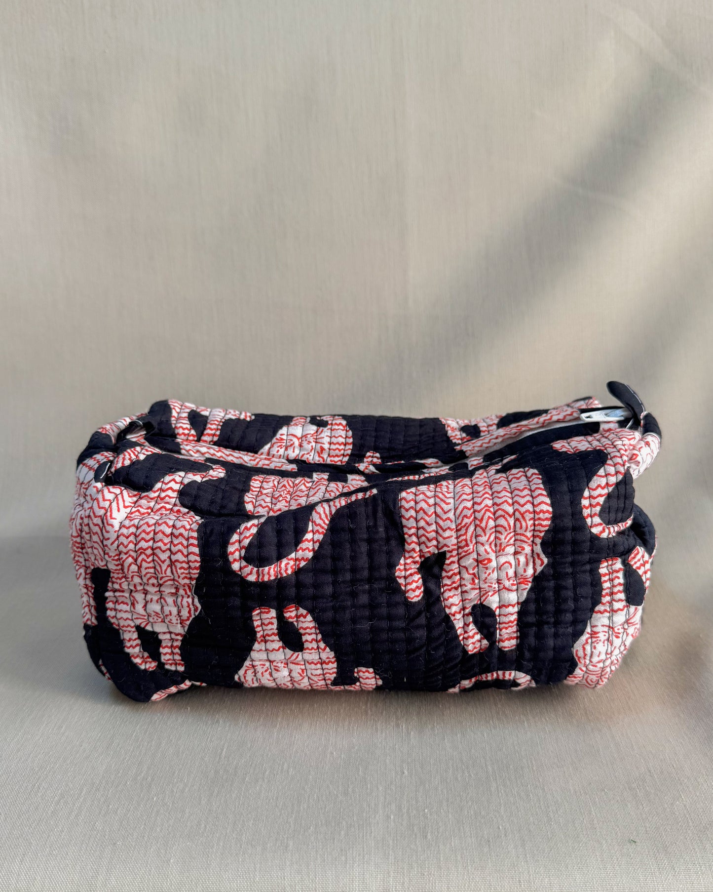 Black and red tiger l Handmade Quilted Cotton Bag