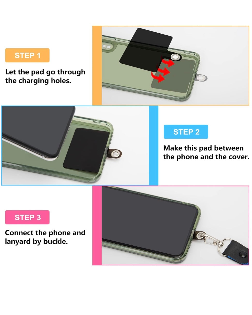 Embroidered strap for phone, bag or camera