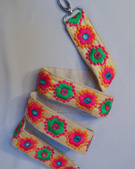 Colorful Embroidered Strap – For Phone, Camera or Purse