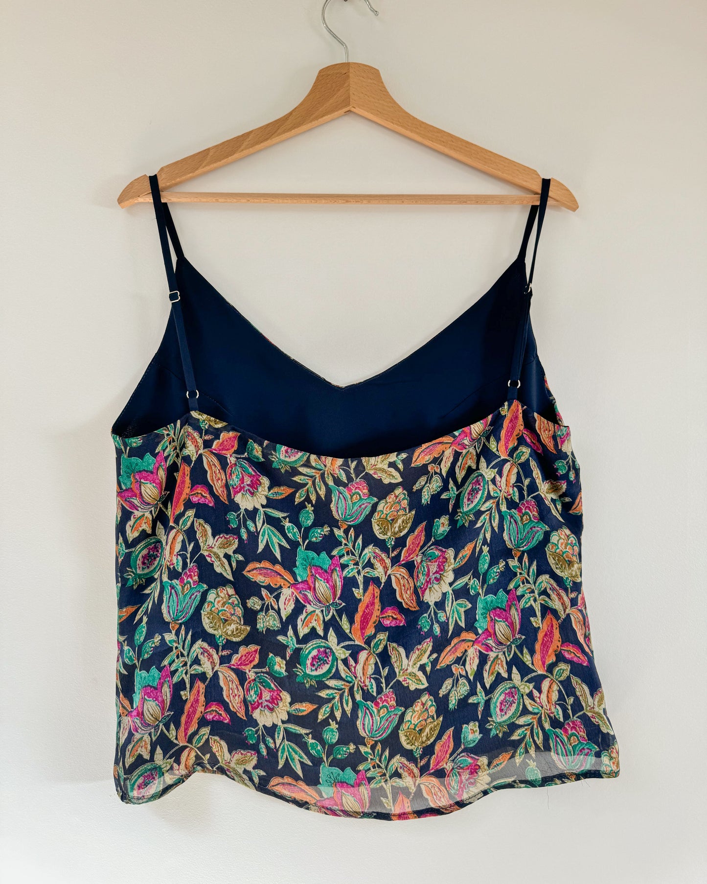 Satin cami top | blue