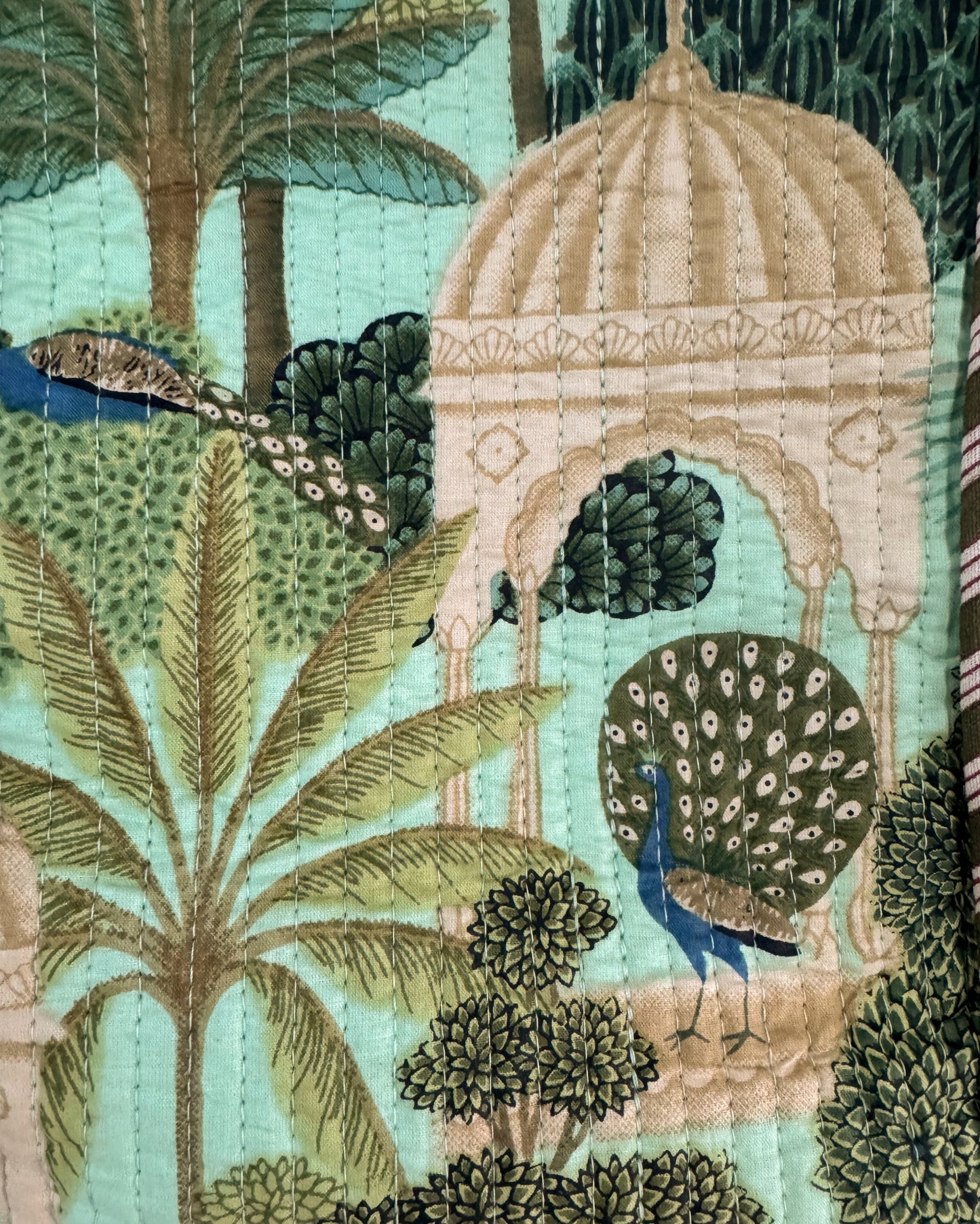 Mughal garden l Big tote bag in quilted cotton