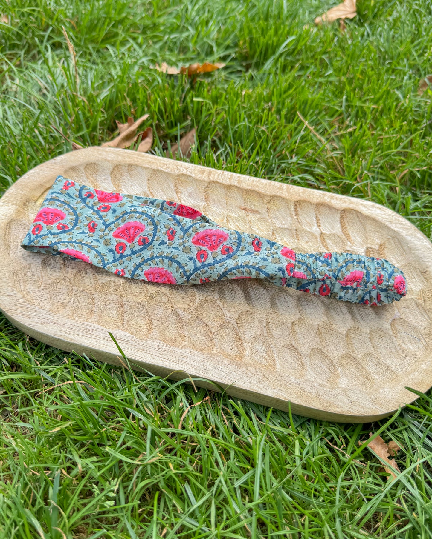 Upcycled fabric headband