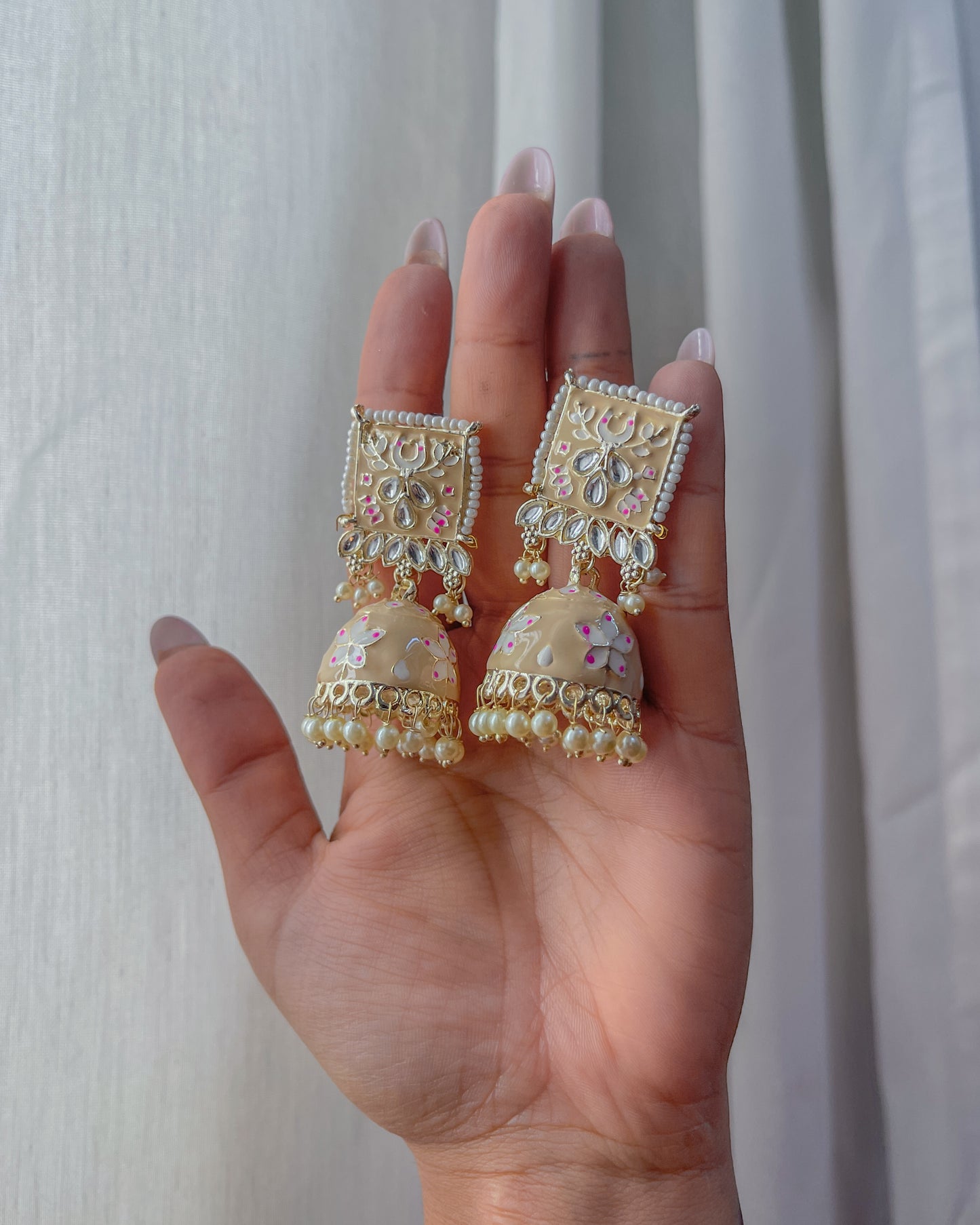 Boho enamel earrings