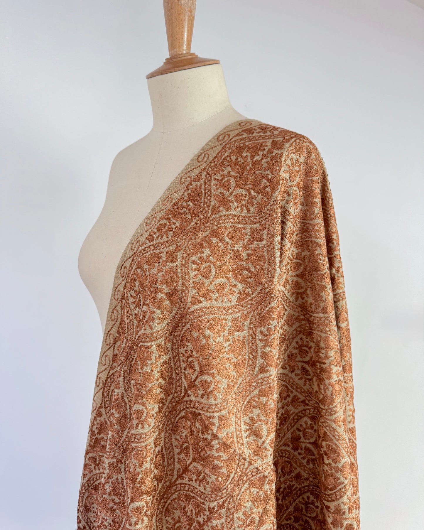Fully Embroidered Winter Shawl