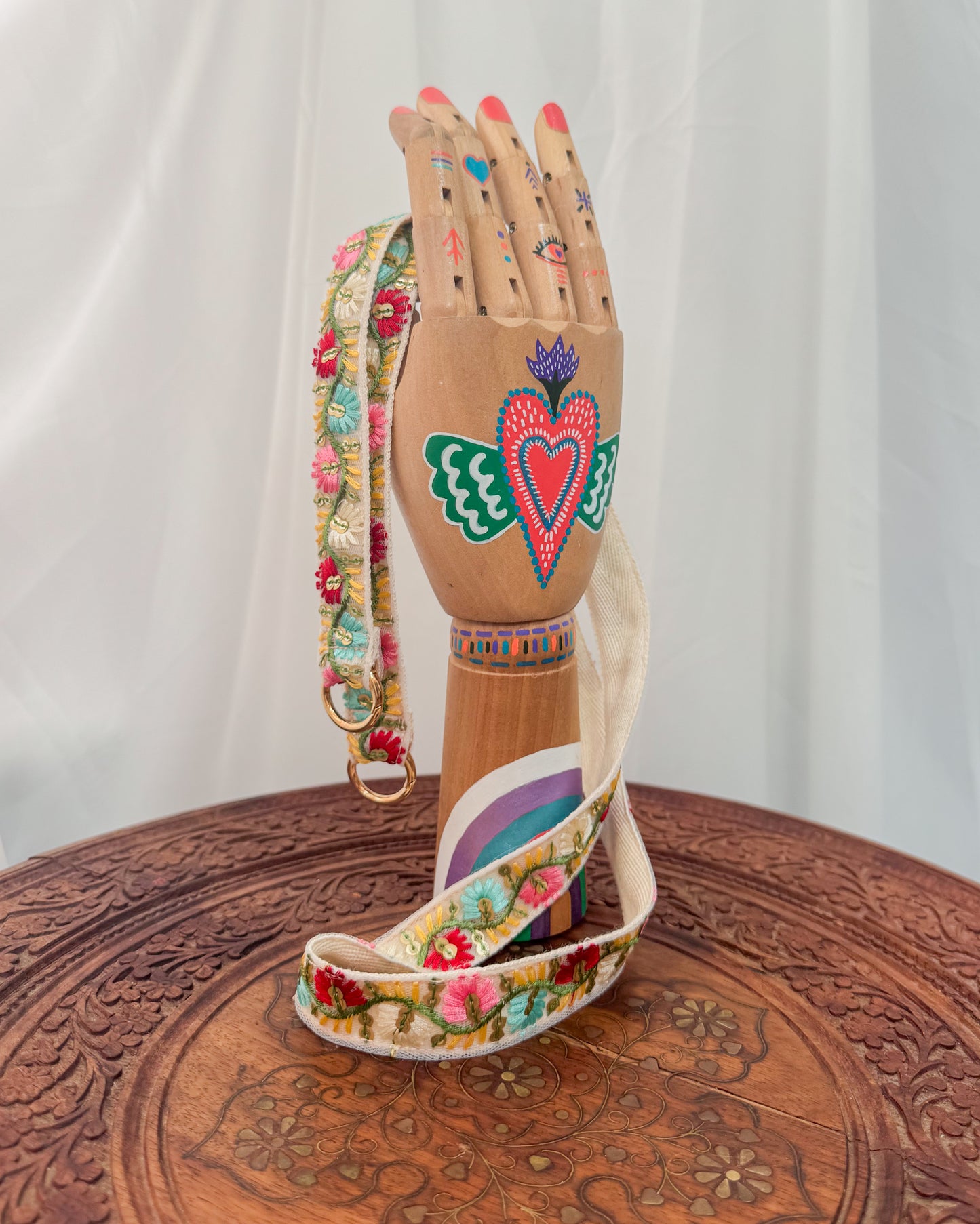 Embroidered strap for phone, bag or camera