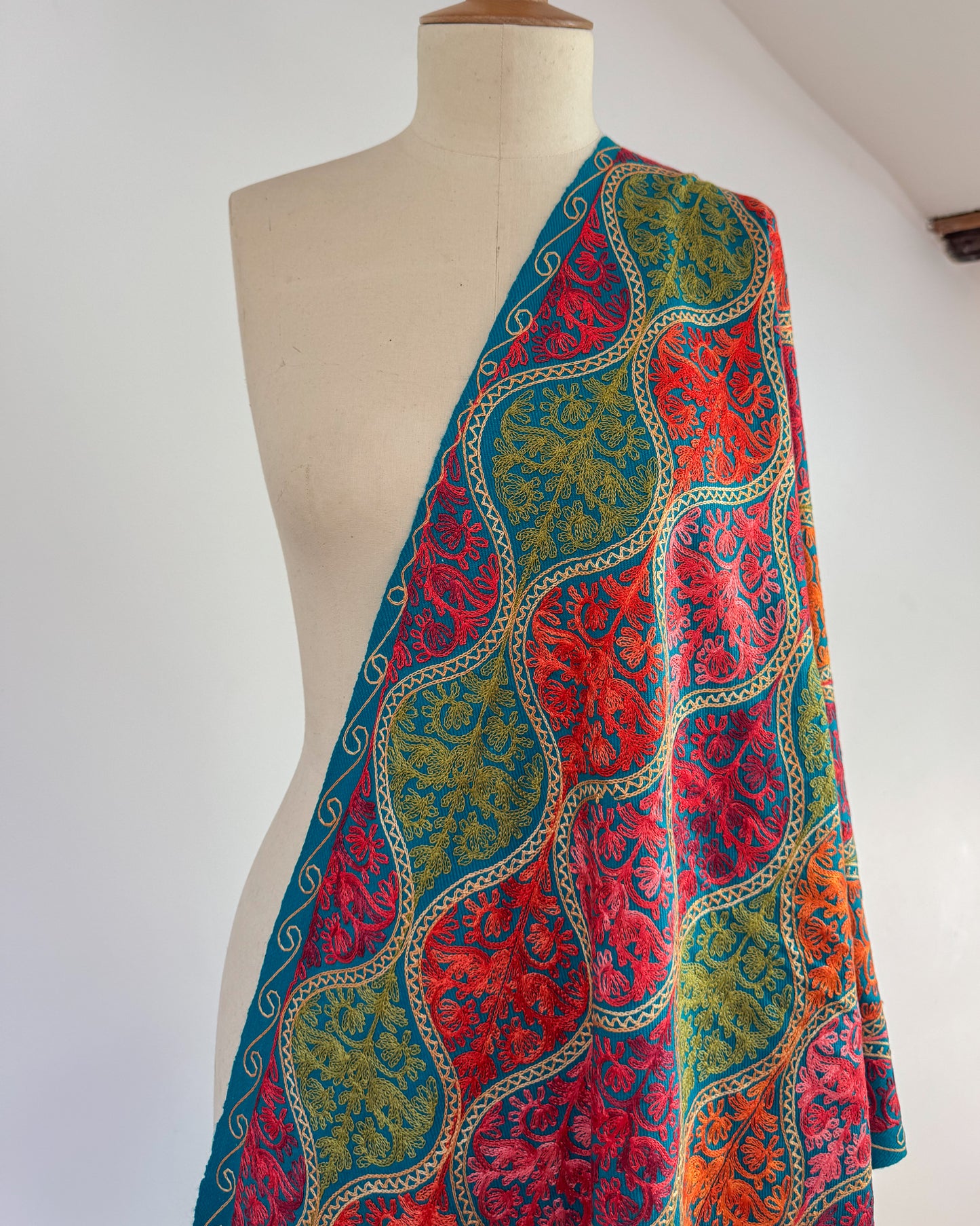Fully Embroidered Winter Shawl