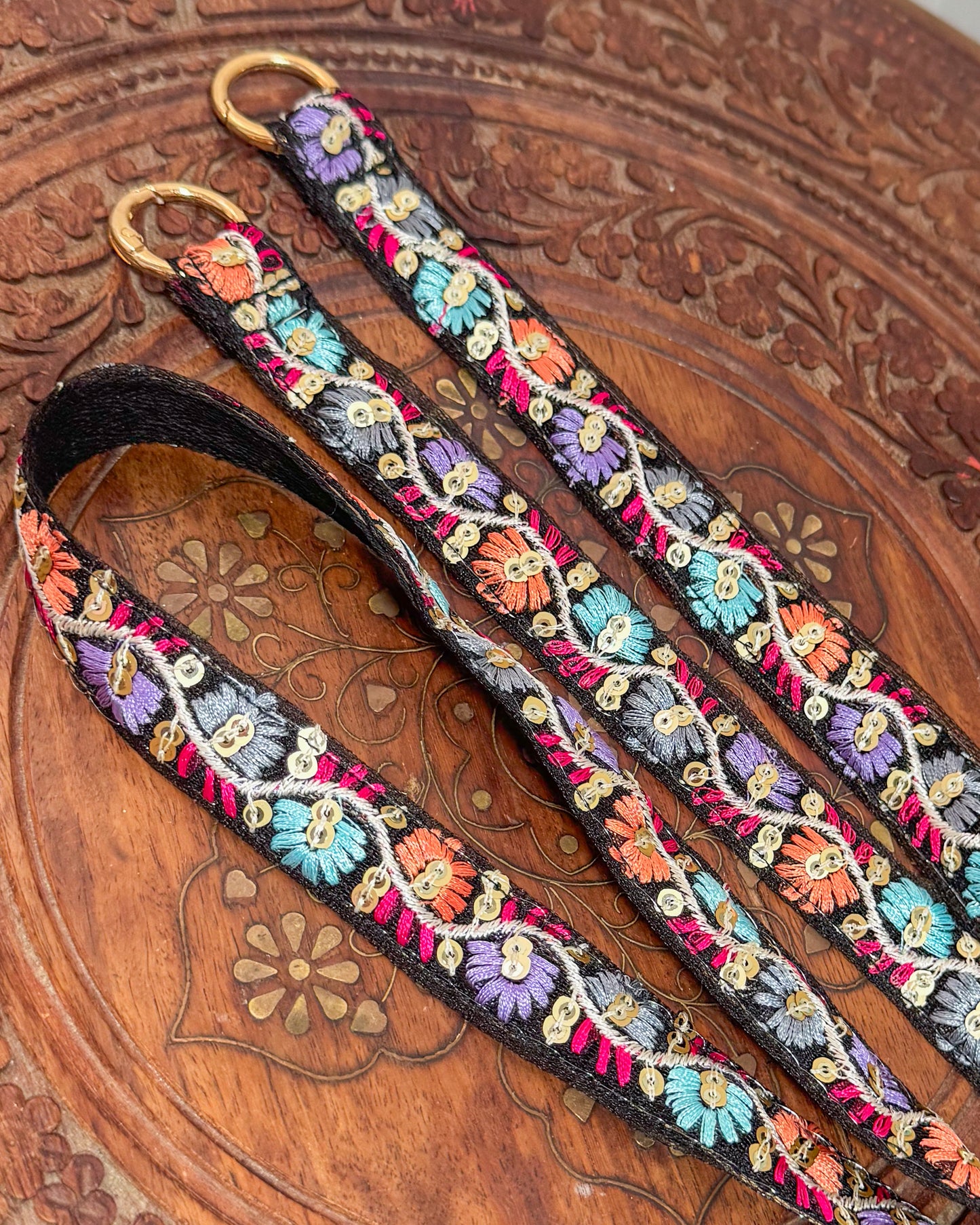 Embroidered strap for phone, bag or camera