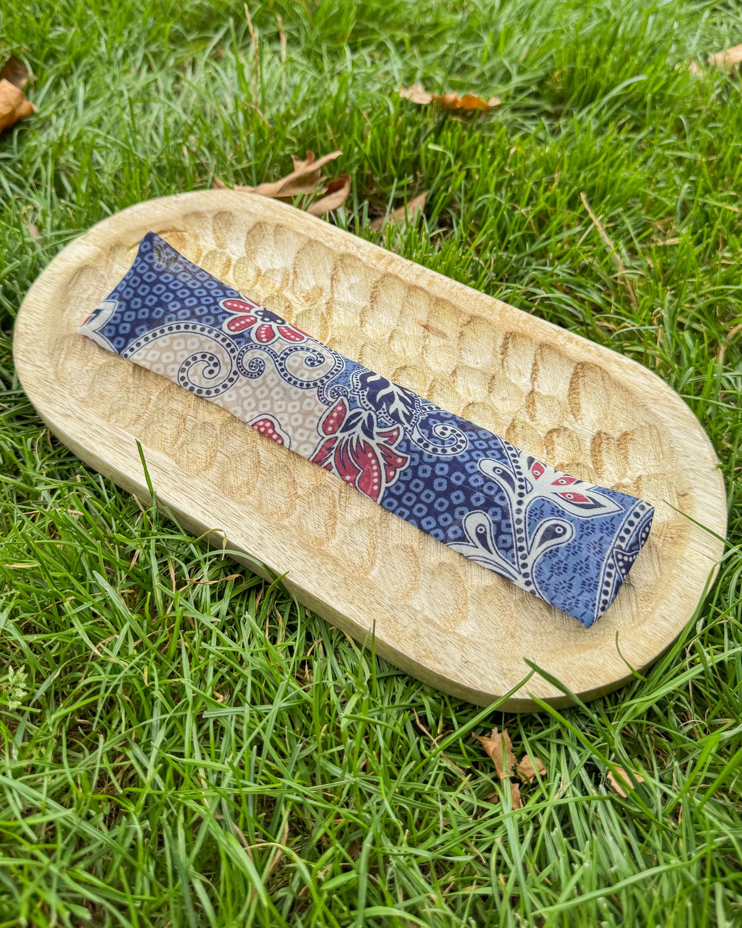 Upcycled fabric headband