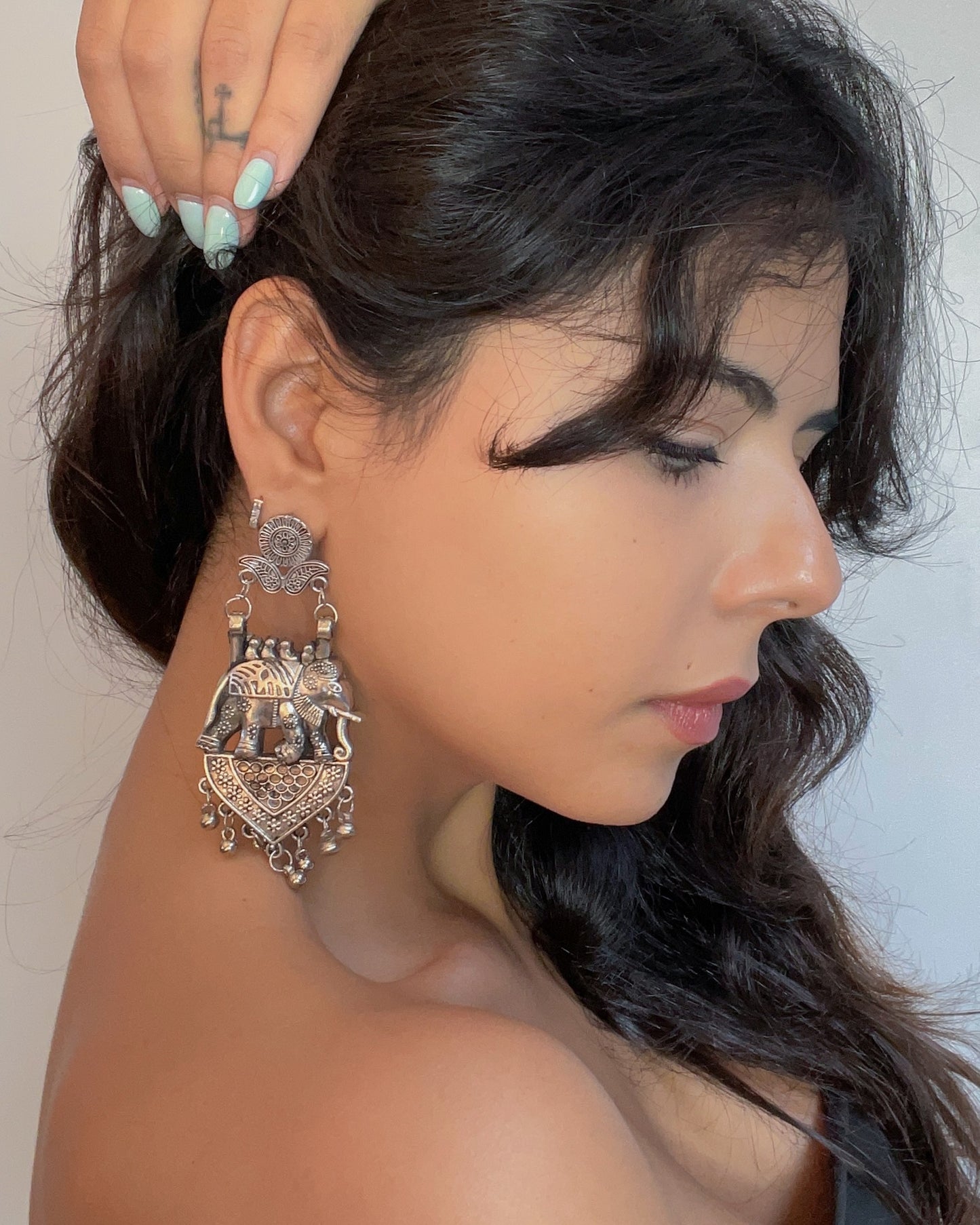 Big elephant earrings