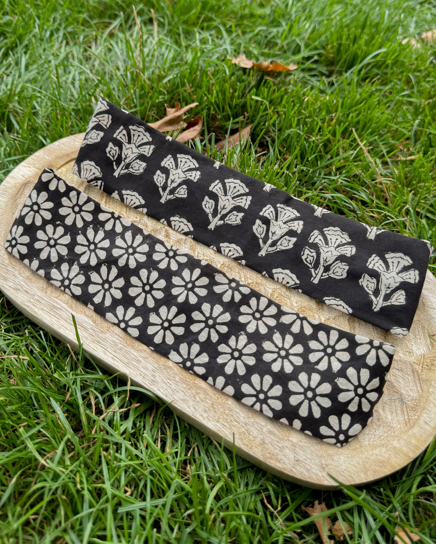 Upcycled fabric headband