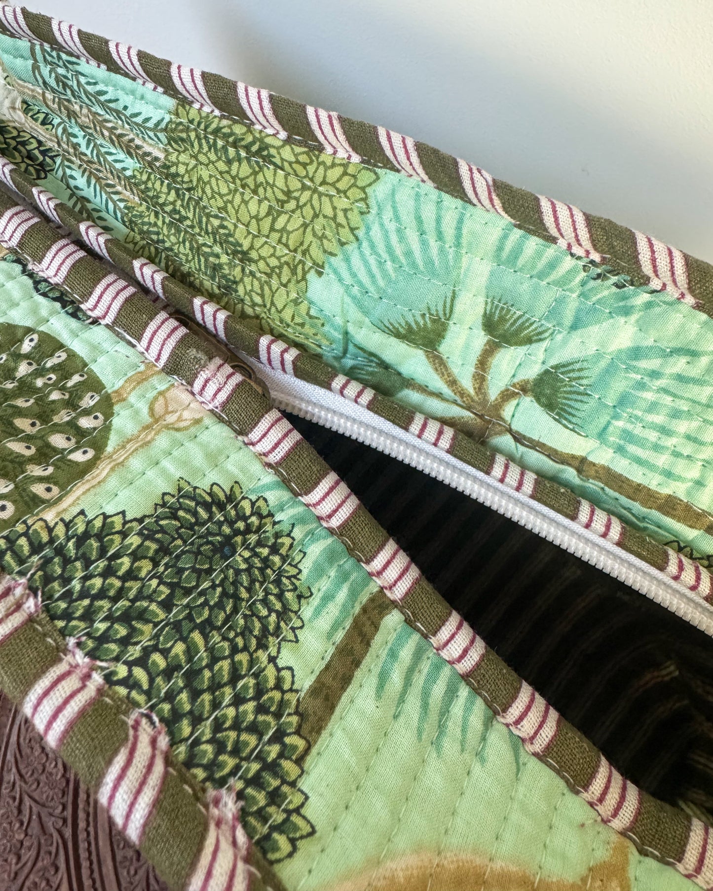 Mughal garden l Big tote bag in quilted cotton