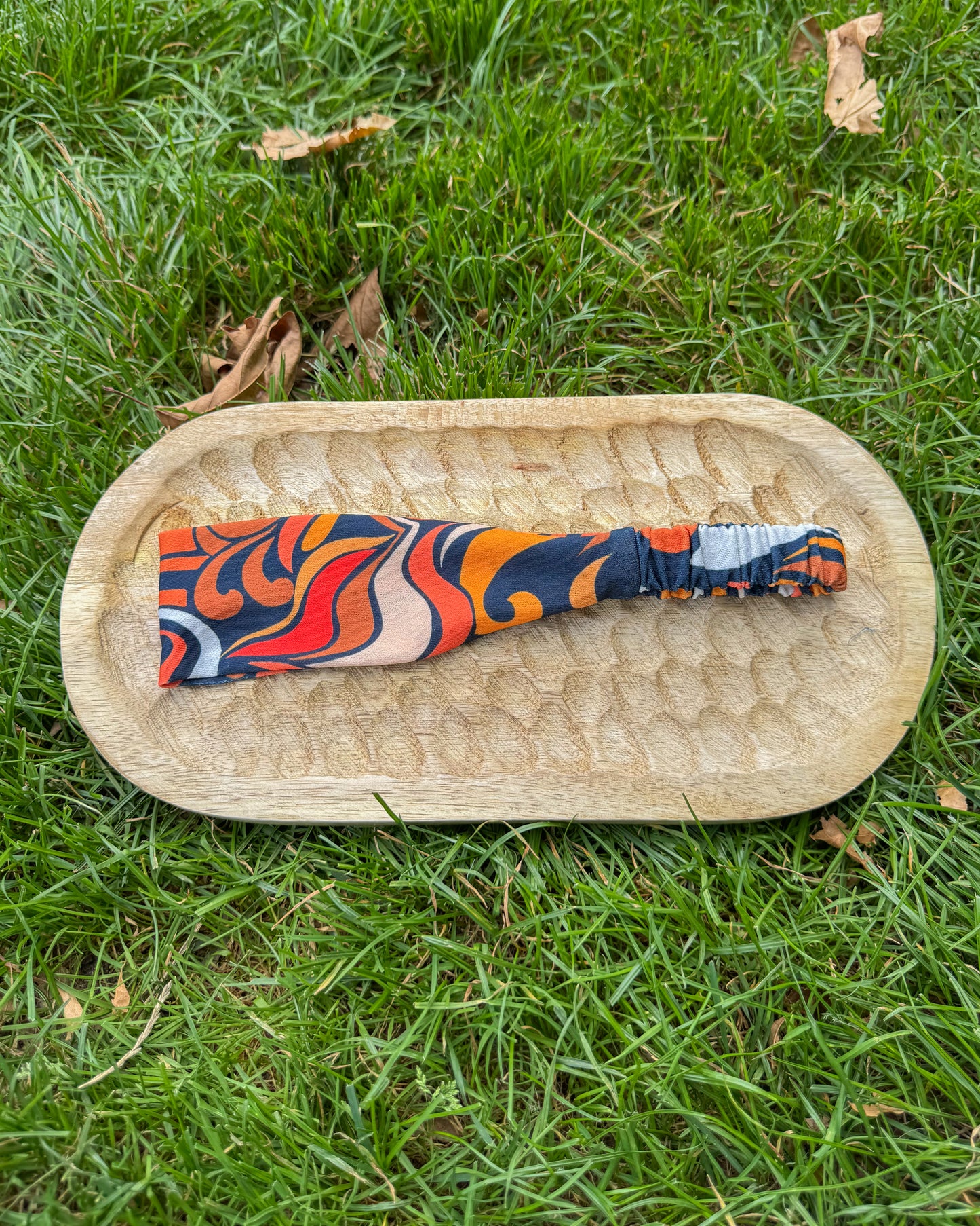 Upcycled fabric headband