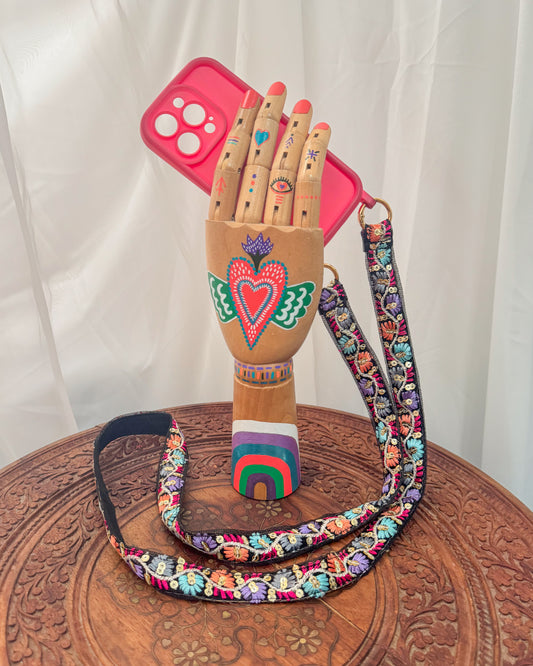 Embroidered strap for phone, bag or camera