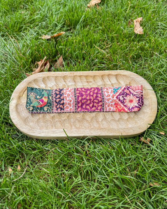 Upcycled fabric headband