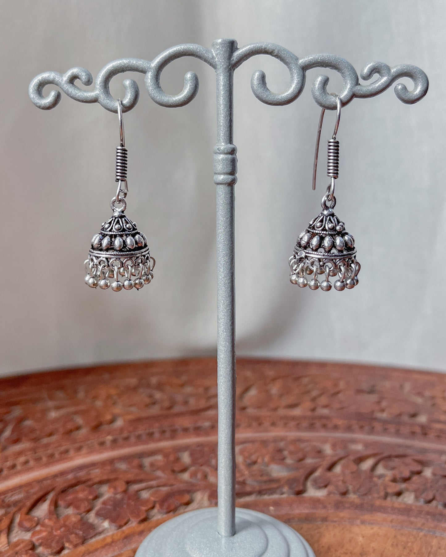 Silver lightweight jhumkas