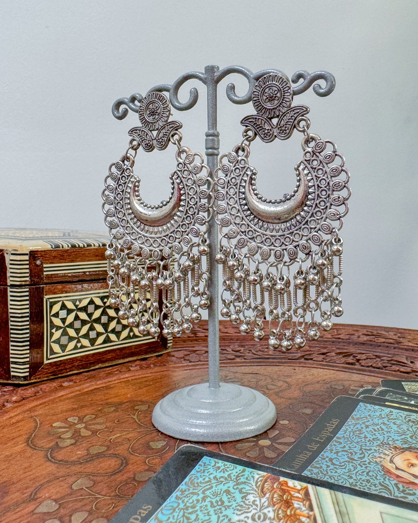 Long boho dangle earrings