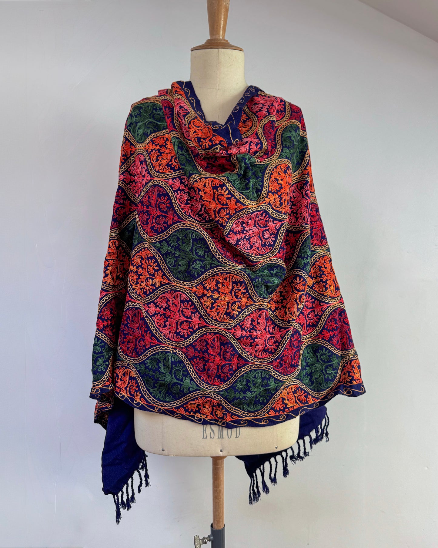 Fully Embroidered Winter Shawl