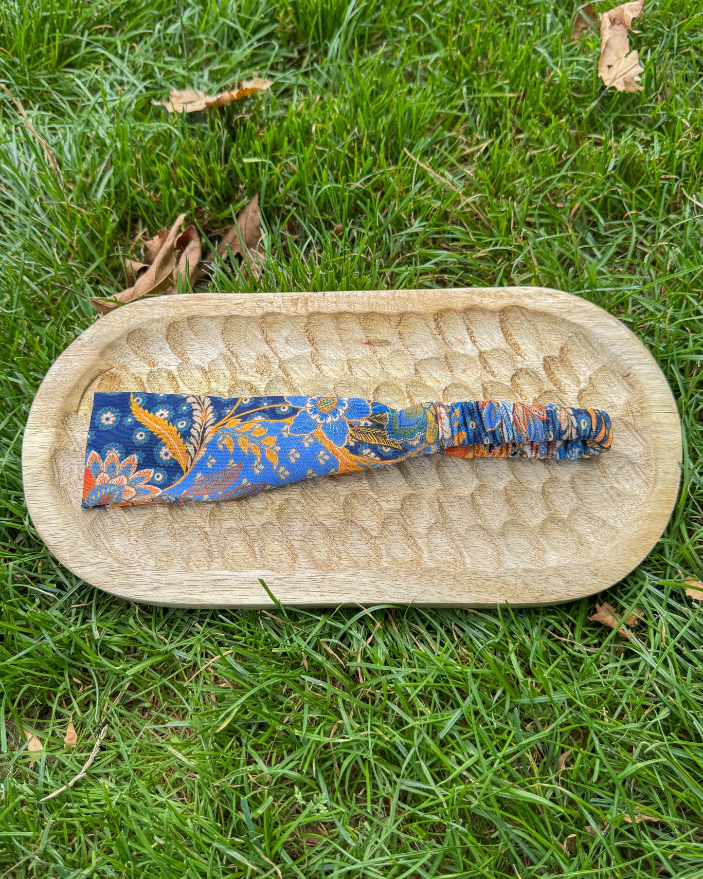 Upcycled fabric headband