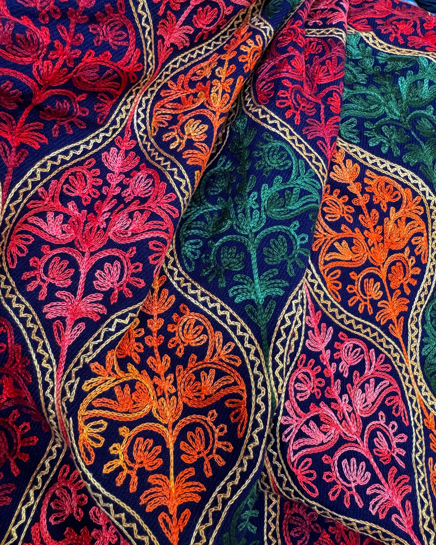Fully Embroidered Winter Shawl