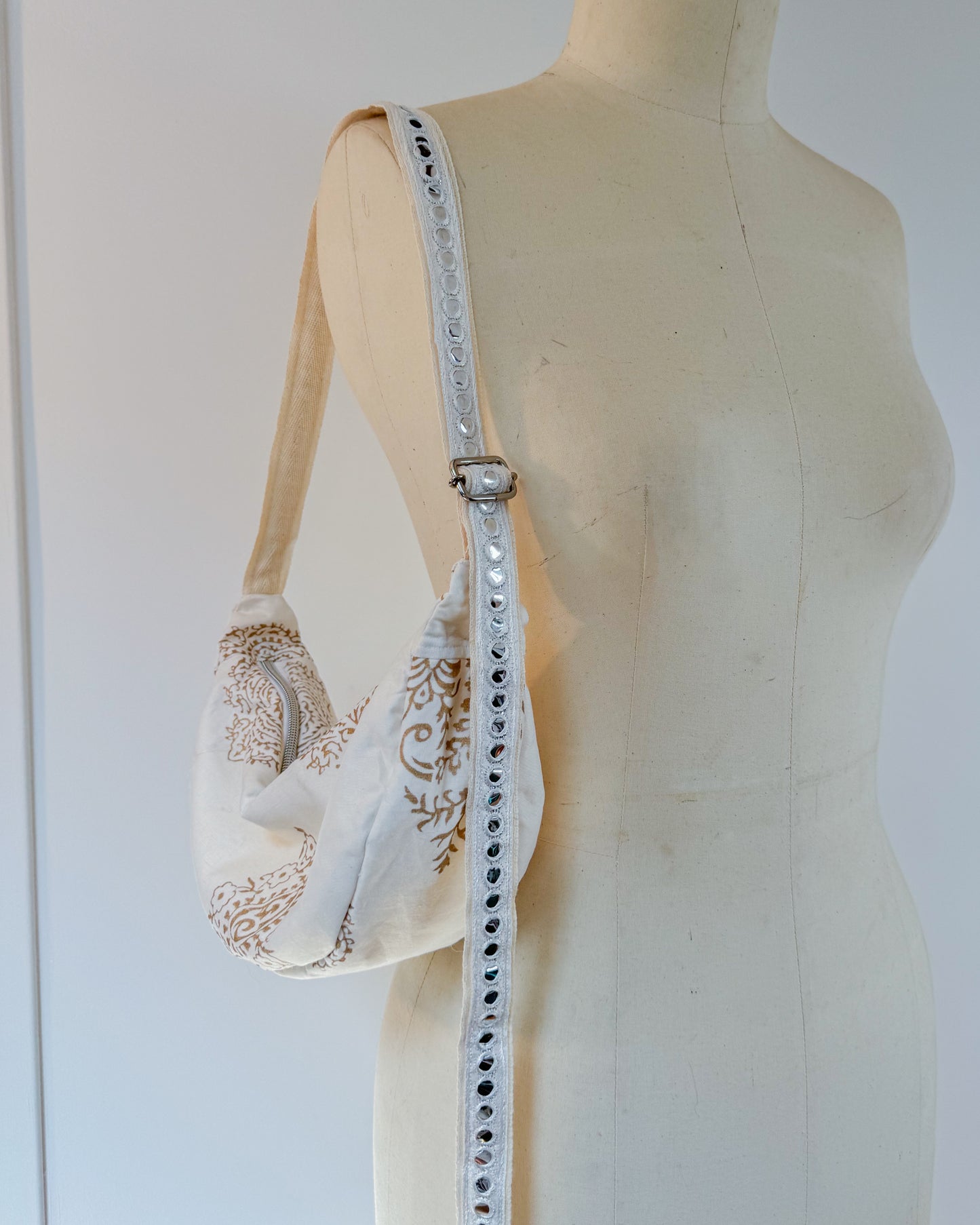 Off white block print shoulder | crossbody bag.