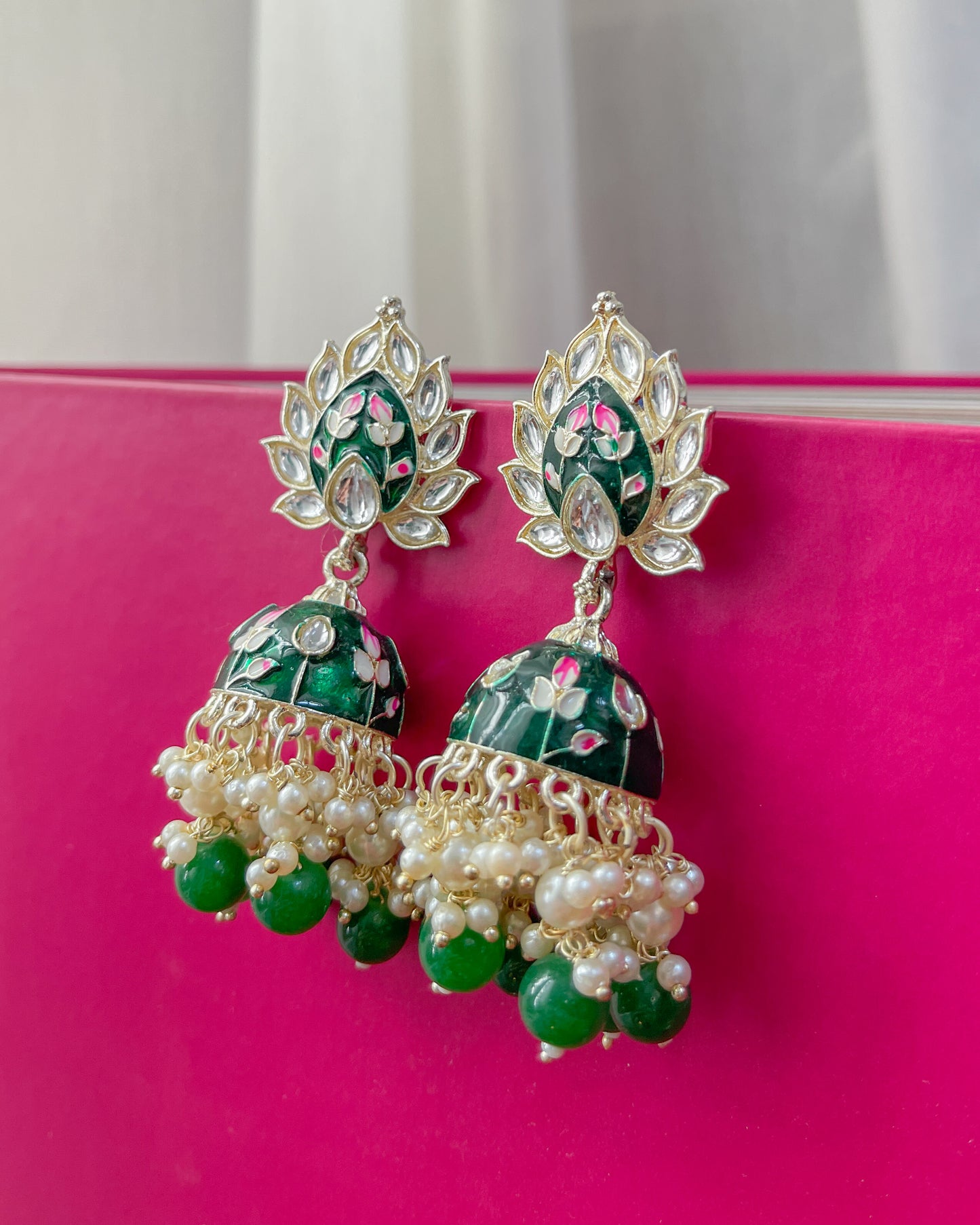 Boho enamel earrings