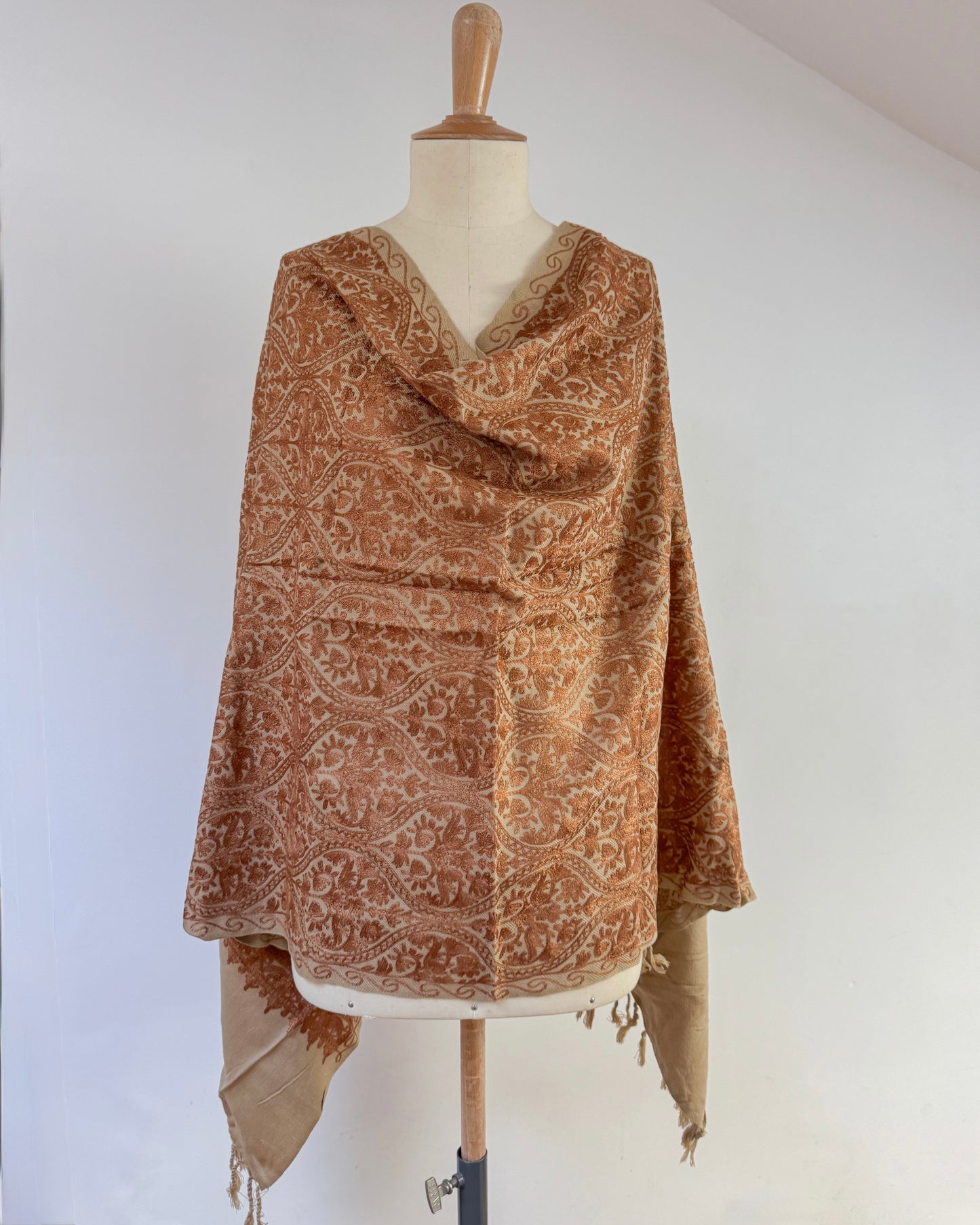 Fully Embroidered Winter Shawl